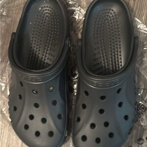 CROCS Baya Unisex Slip-On Clogs in Black